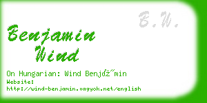 benjamin wind business card